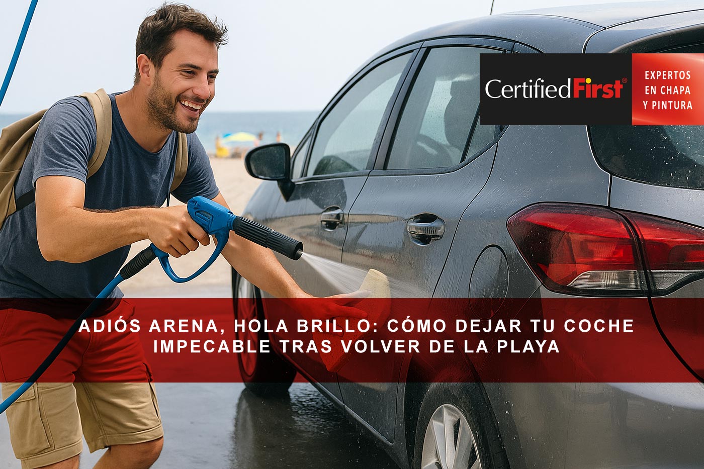 Adiós arena, hola brillo: cómo dejar tu coche impecable tras volver de la playa