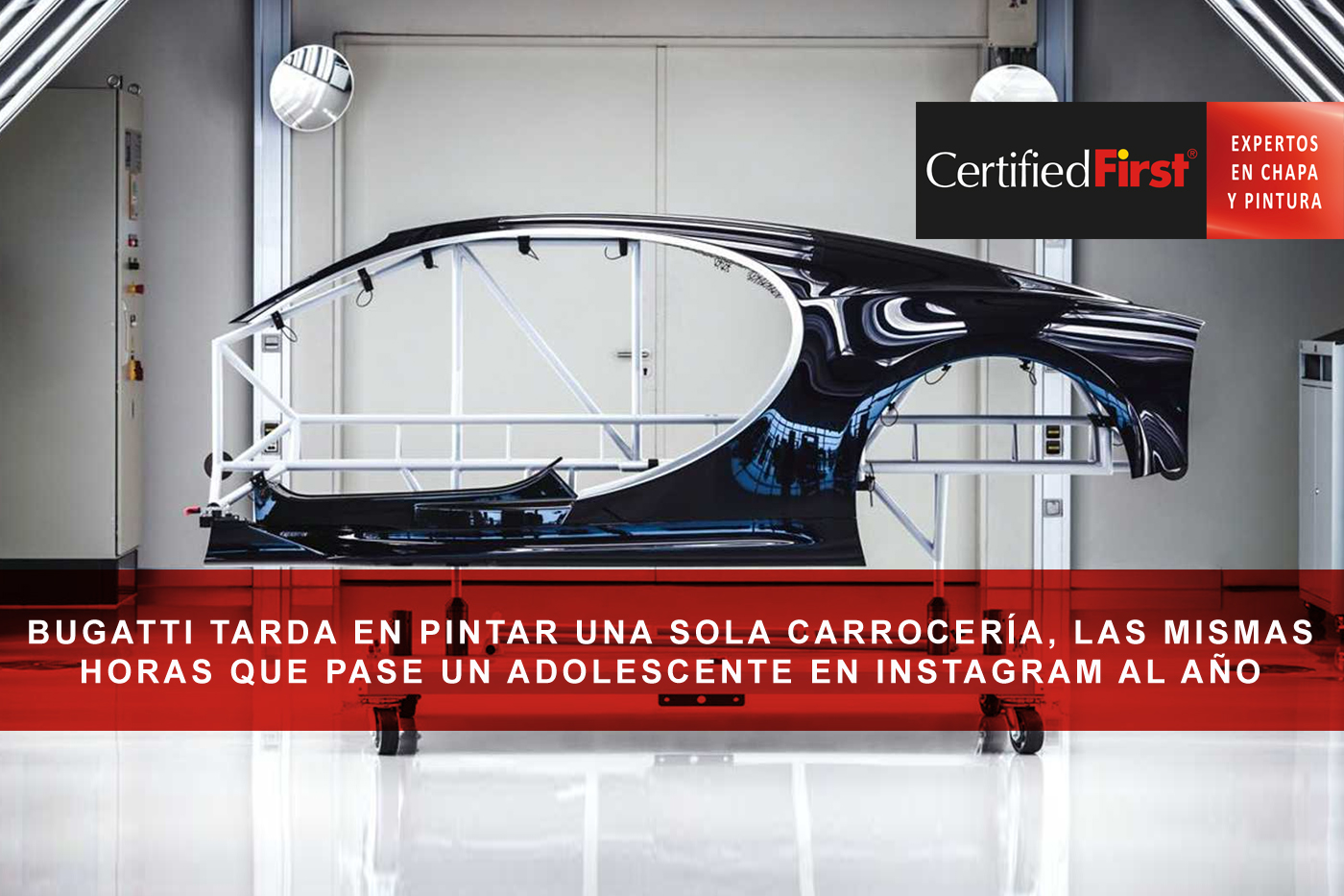 Bugatti tarda en pintar una sola carrocería, las mismas horas que pasa un adolescente en Instagram al año