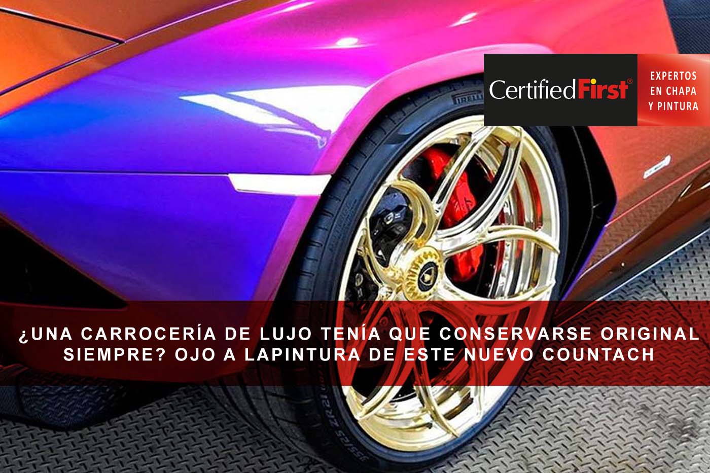 ¿Quién dijo que una carrocería de lujo tenía que conservar su original siempre? Ojo al trabajo de pintura de este nuevo Countach
