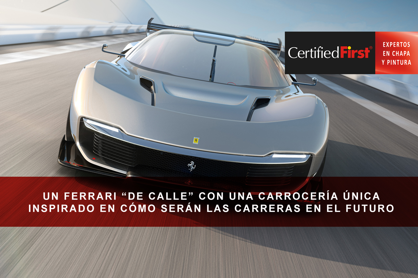 Un Ferrari con una carrocería "de calle" única inspirado en cómo serán las carreras en el futuro