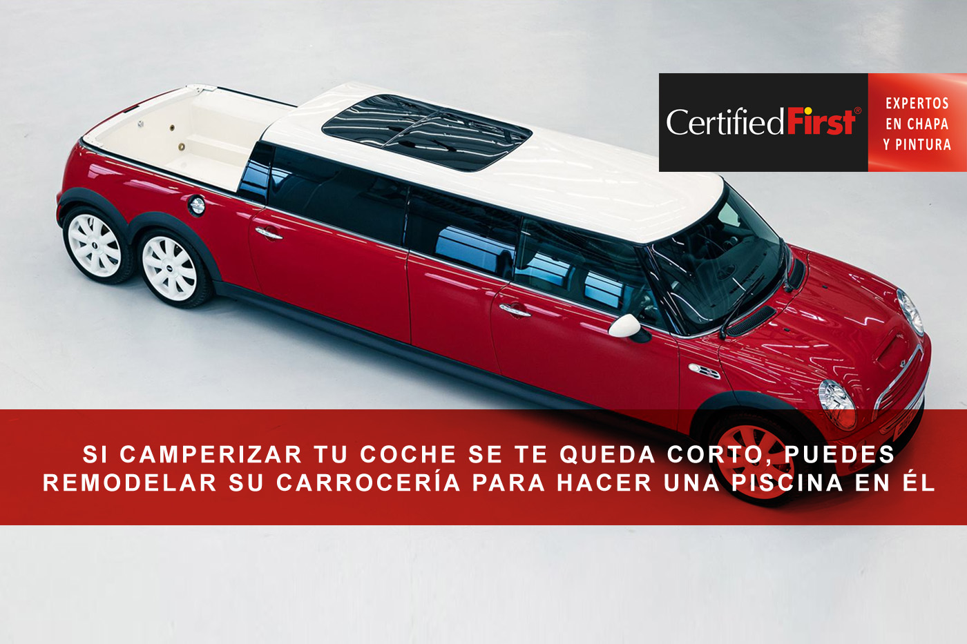 Si transformar tu coche en una camper se te queda corto, puedes remodelar su carrocería para hacer una piscina en él