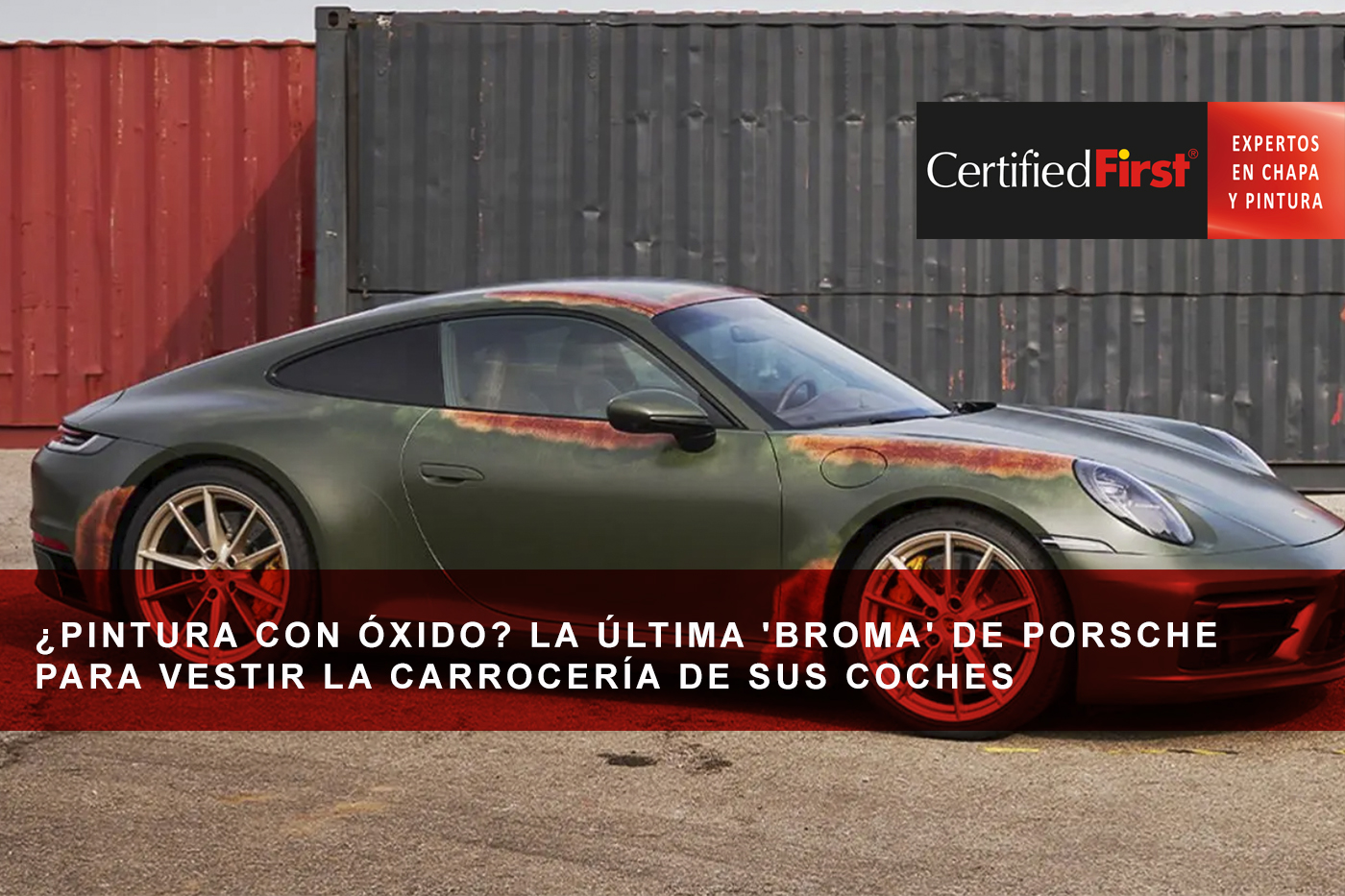 ¿Pintura con óxido? La última 'broma' de Porsche para vestir la carrocería de sus coches