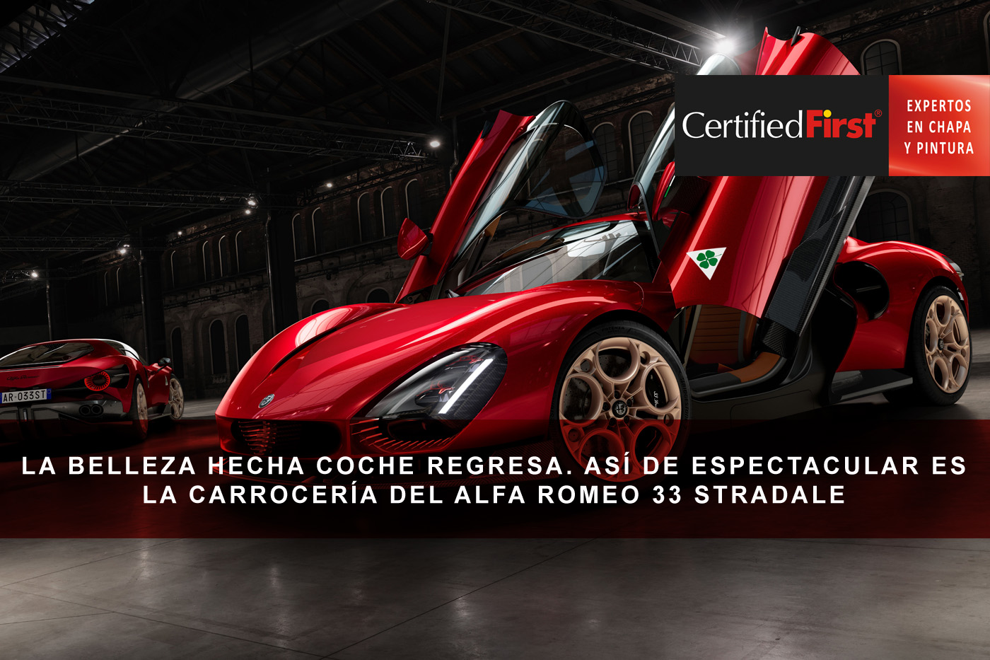 La belleza hecha coche regresa. Así de espectacular es la carrocería del Alfa Romeo 33 Stradale