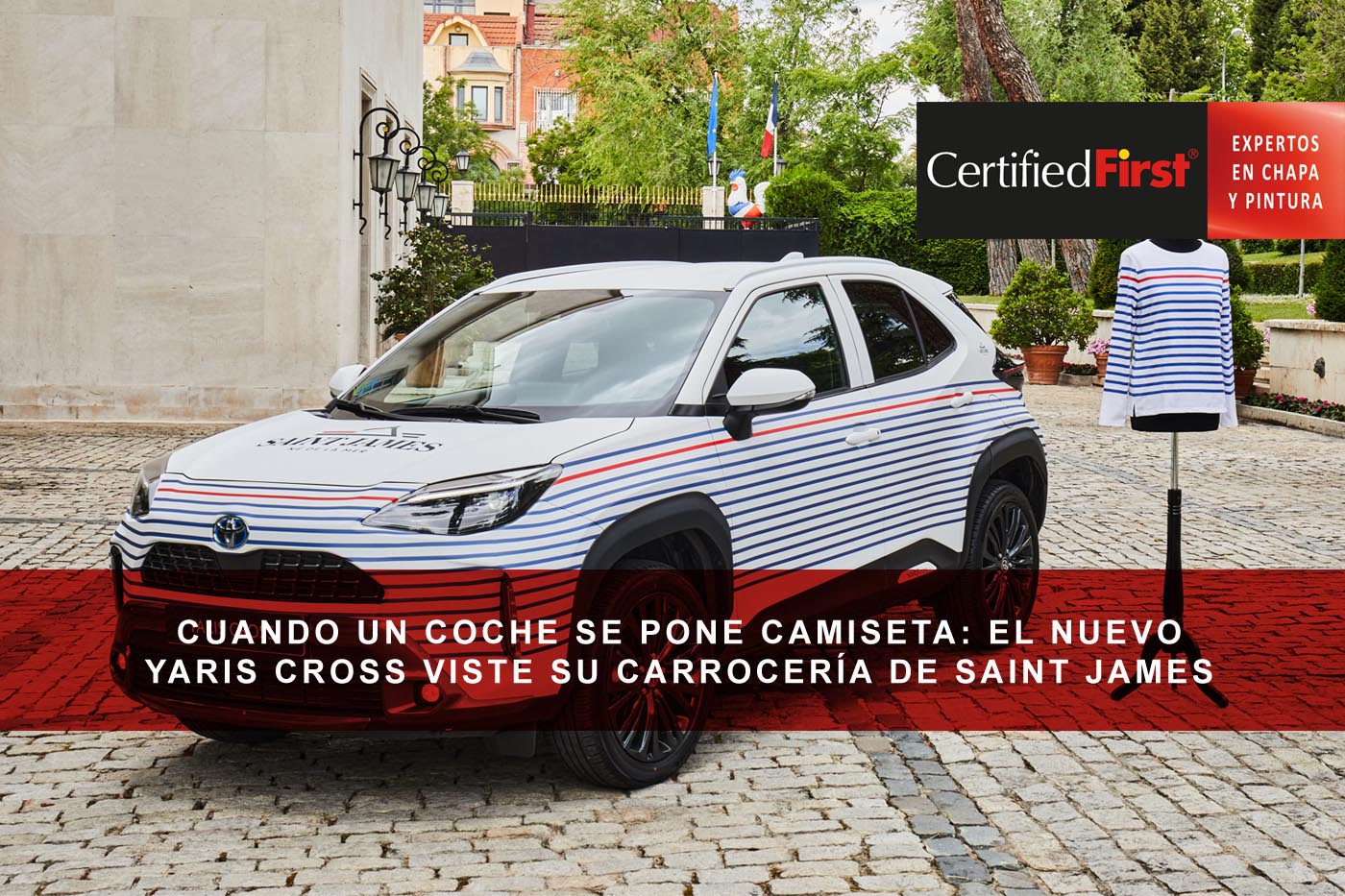 Cuando un coche se pone camiseta: el nuevo Yaris Cross viste su carrocería de Saint James
