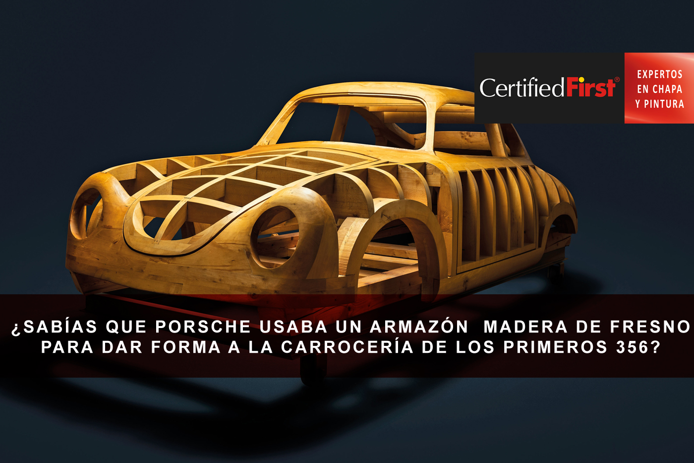 ¿Sabías que Porsche usaba un armazón macizo de madera de fresno para dar forma a la carrocería de los primeros 356 de la historia?