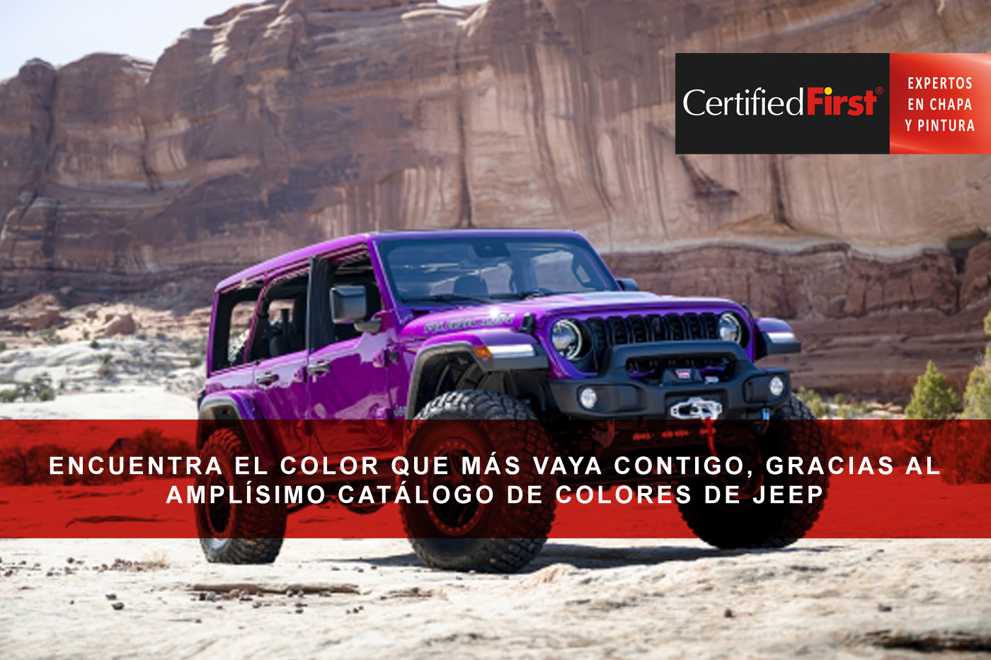 Encuentra el color que más vaya contigo, gracias al amplísimo catálogo de colores de Jeep
