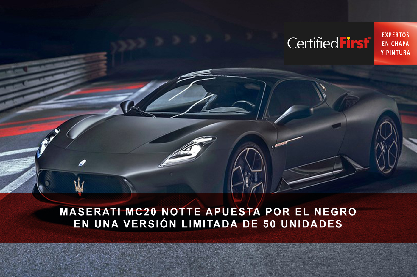 Maserati MC20 Notte apuesta por el negro en una versión limitada de 50 unidades