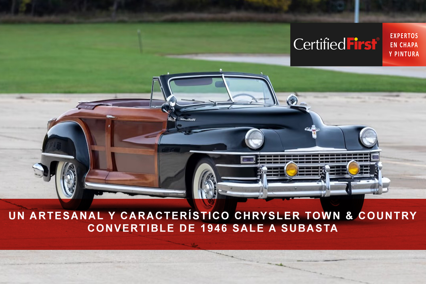 Un artesanal y característico Chrysler Town & Country Convertible de 1946 sale a subasta