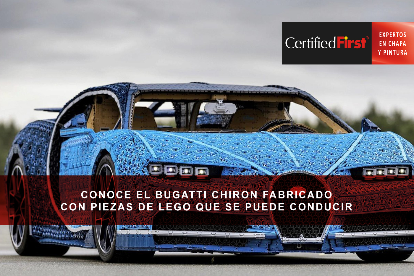 Conoce el Bugatti Chiron fabricado con piezas de LEGO que se puede conducir