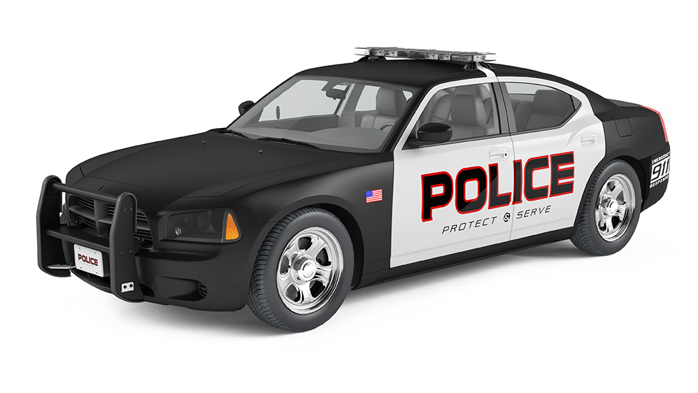 Police car. Sport and modern style.