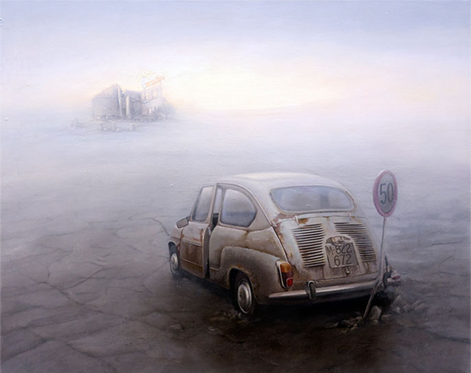 Norberto González, el pintor de los coches que simbolizan el ciclo humano