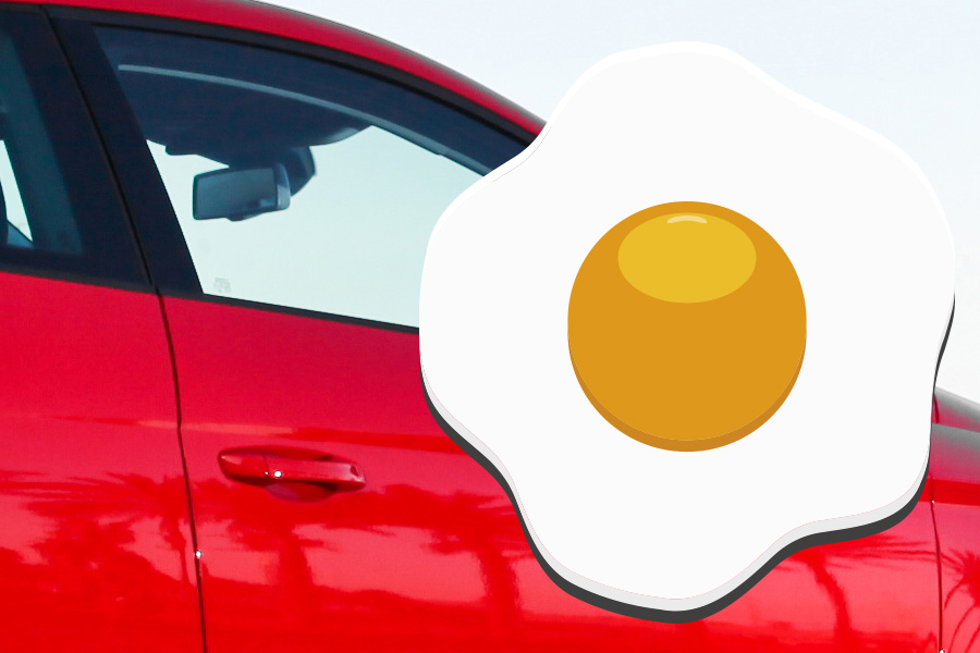 ¿Sabías que un huevo también puede dañar la pintura del coche?