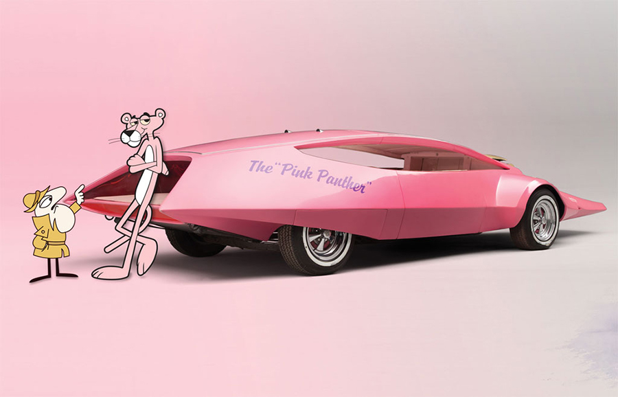 ¿Te acuerdas de la Pantera Rosa? Su excéntrico coche ¡ha vuelto!