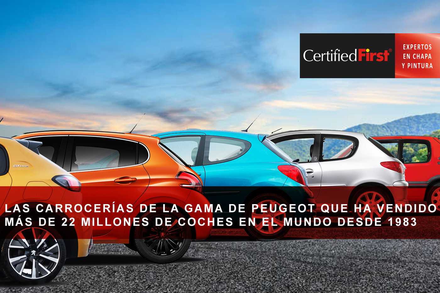 Las carrocerías de la gama de Peugeot que ha vendido más de 22 millones de coches en el mundo desde 1983