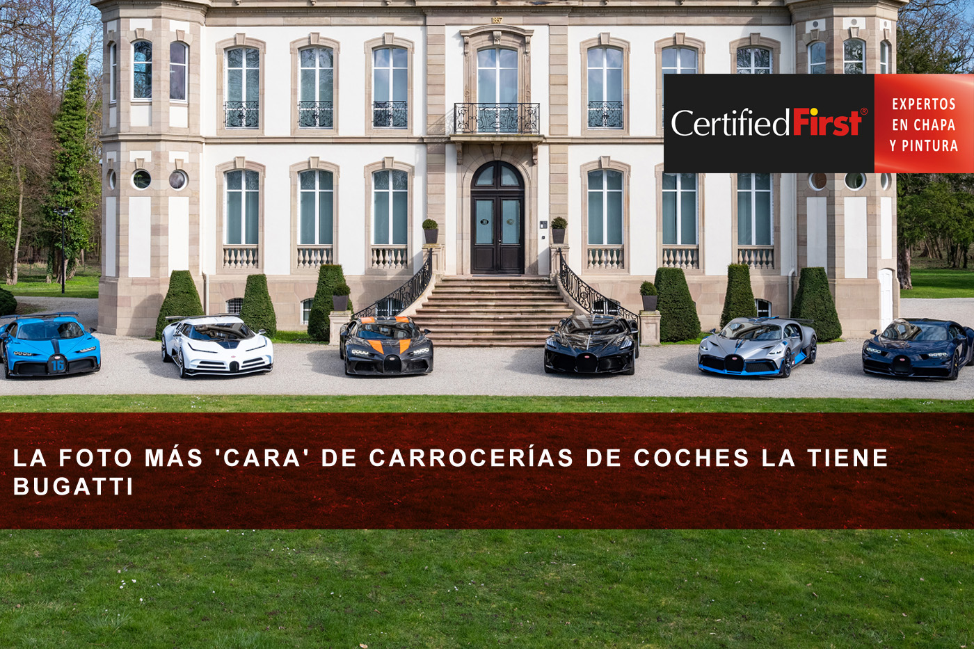 La foto más 'cara' de carrocerías de coches la tiene Bugatti 