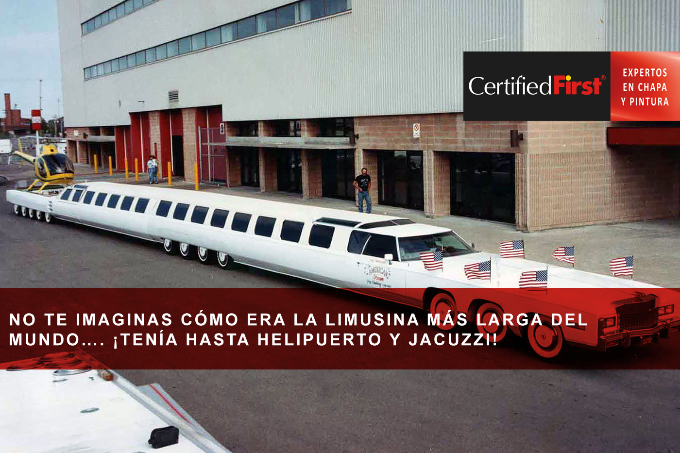 No te imaginas cómo era la limusina más larga del mundo…. ¡tenía hasta helipuerto y jacuzzi!