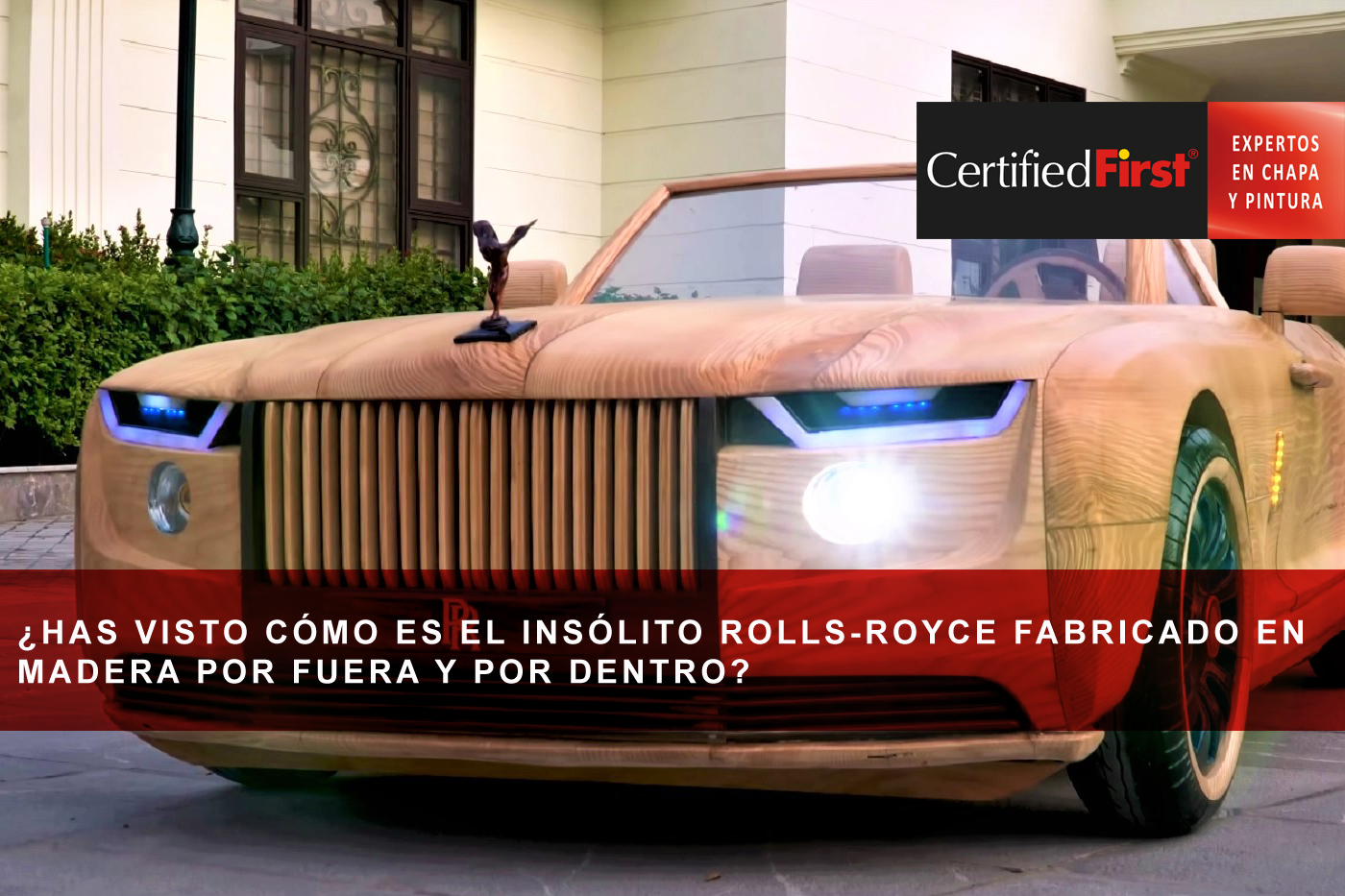 ¿Has visto cómo es el insólito Rolls-Royce fabricado en madera por fuera y por dentro?