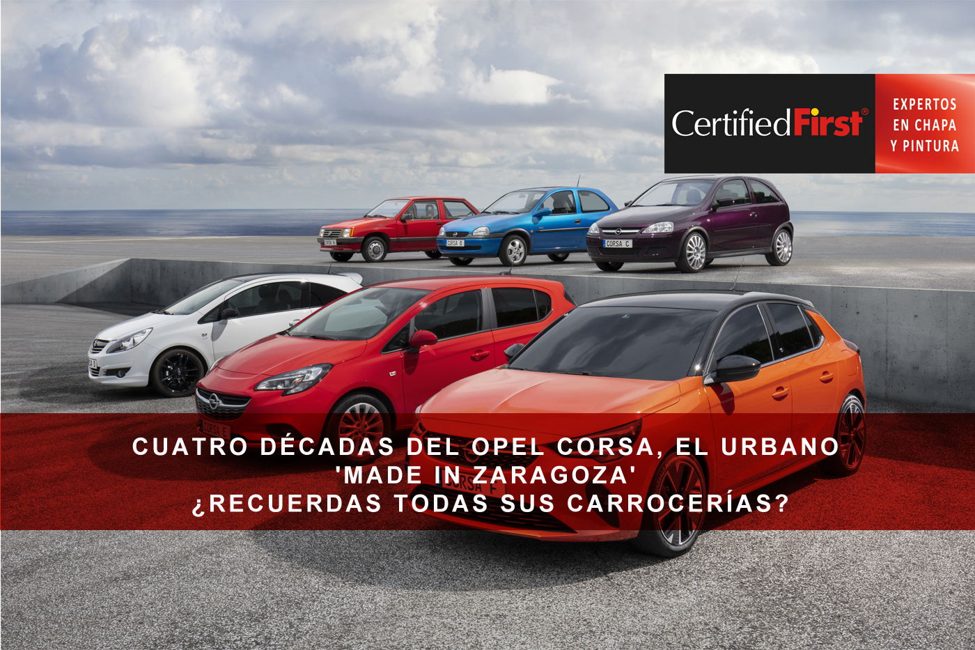 Cuatro décadas del Opel Corsa, el urbano 'made in Zaragoza' ¿Recuerdas todas sus carrocerías?