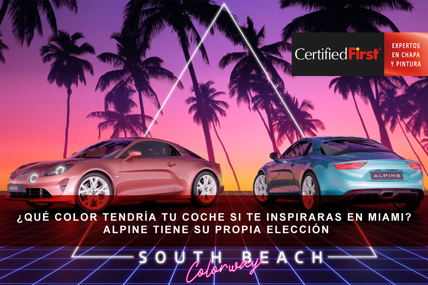 ¿Qué color tendría tu coche si te inspiraras en Miami? Alpine tiene su propia elección