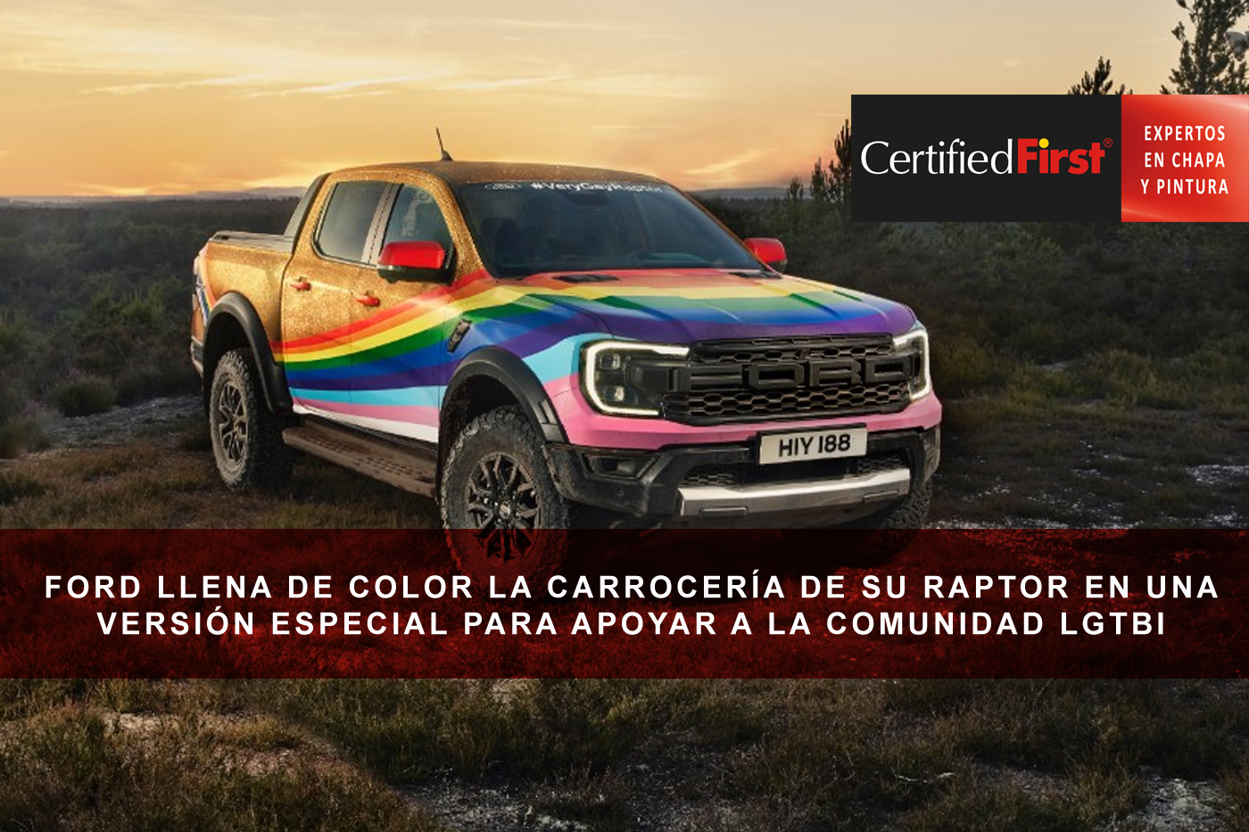 Ford llena de color la carrocería de su Raptor en una versión especial para apoyar a la comunidad LGTBI